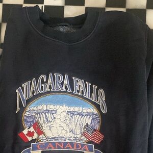 John Galt brandy Melville Navy Niagara Falls Canada crewneck Sweatshirt .